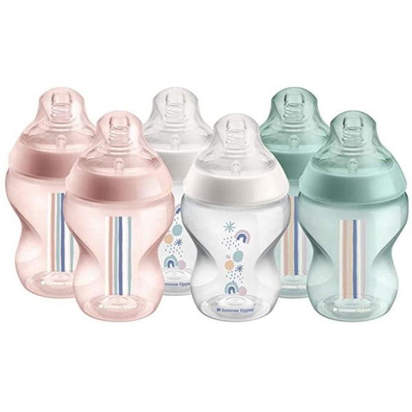 Tommee Tippee Closer to Nature 260ml Decorated Bottles x6