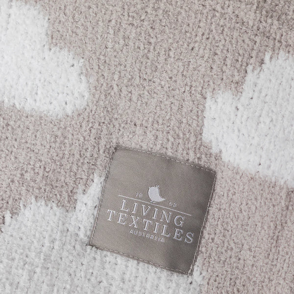 Living Textiles Chenille Blanket - Grey Clouds