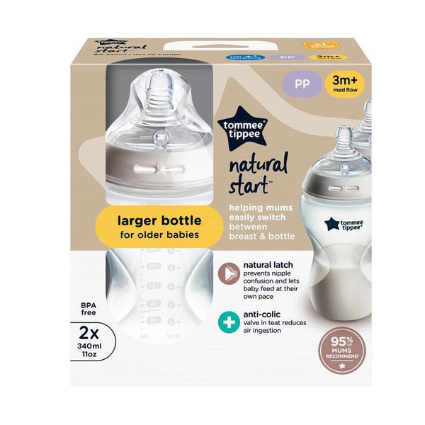 Tommee Tippee Natural Start Baby Bottle 340ml - 2pk