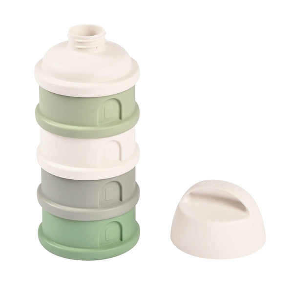 Beaba Stacked Formula Milk Container - Sage Green/Cotton