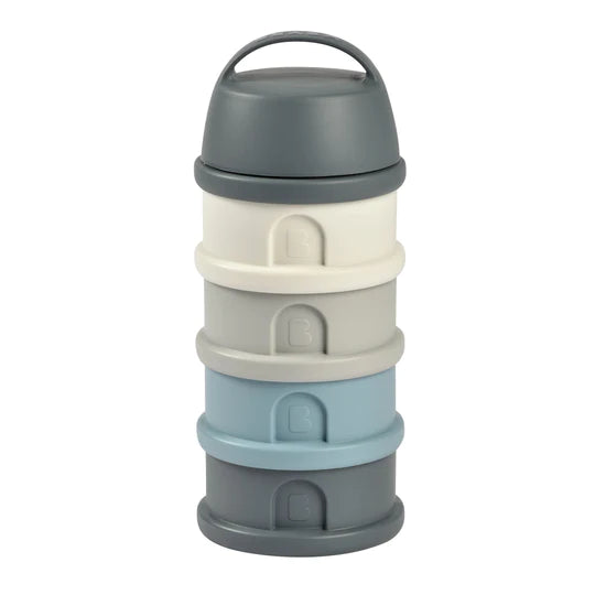 Beaba Stacked Formula Milk Container - Mineral Grey/Blue