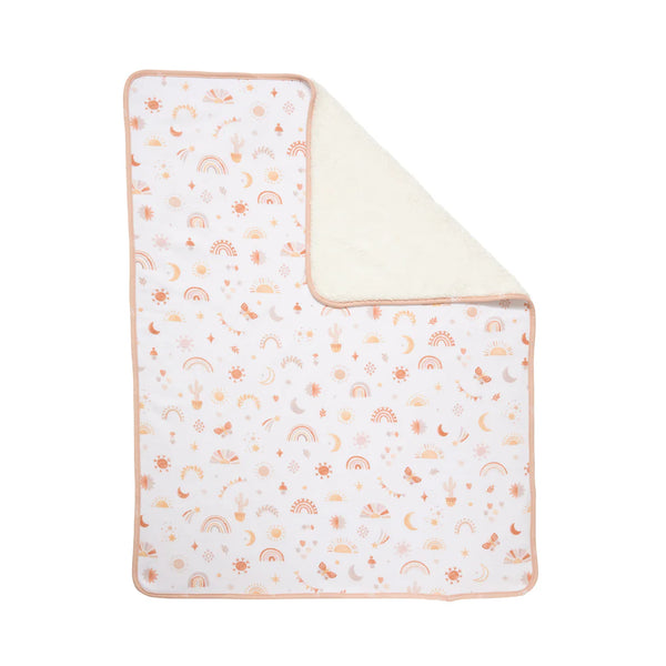 Living Textiles Jersey Sherpa Blanket - Bohemian Bliss