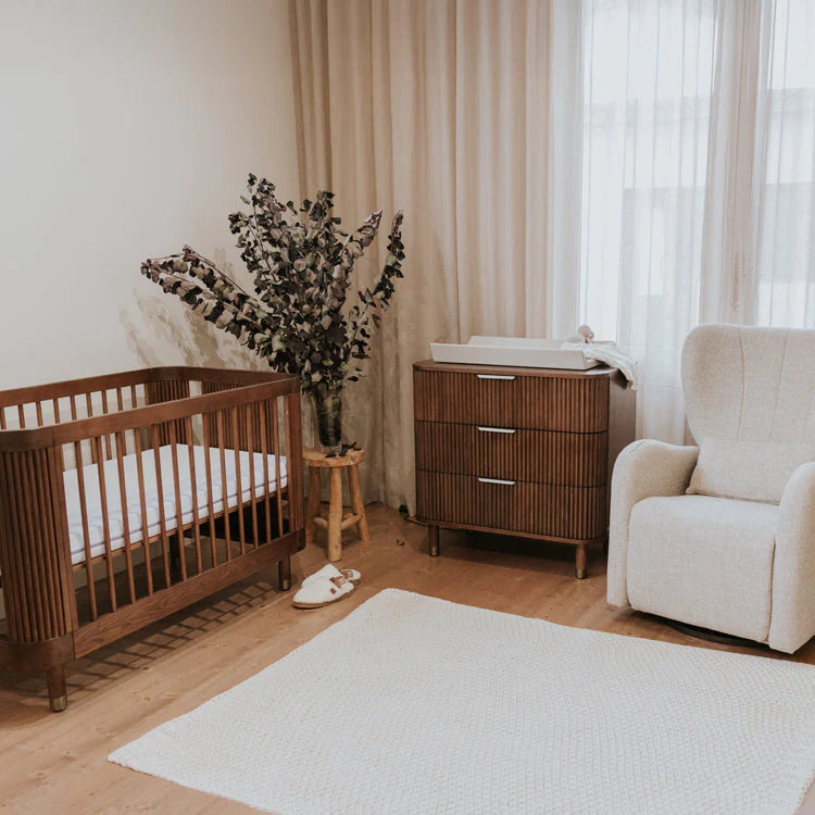 BabyRest Juno Cot - Walnut || Baby Junction