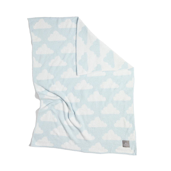Living Textiles Chenille Blanket - Blue Clouds