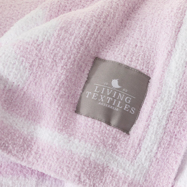 Living Textiles Chenille Blanket - Purple Flowers