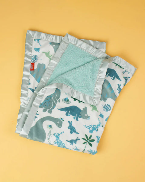 Weegoamigo Sherpa + Mink Blanket - Roar-y McIlroy  Dinosaur