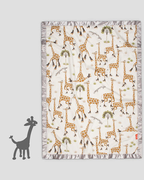 Weegoamigo Sherpa + Mink Blanket - Stevie Necks  Giraffe