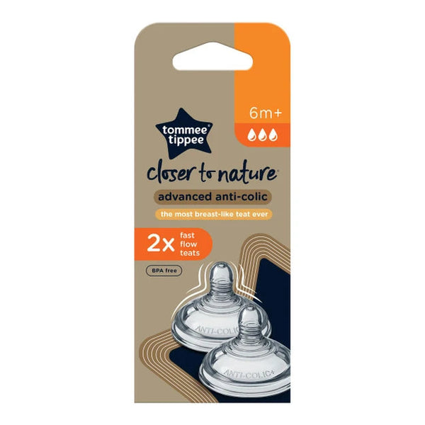Tommee Tippee Advanced Anti Colic Fast Flow Teat 2pk