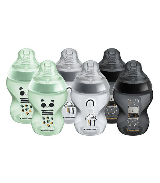 Tommee Tippee Closer to Nature 260ml Decorated Bottles x6