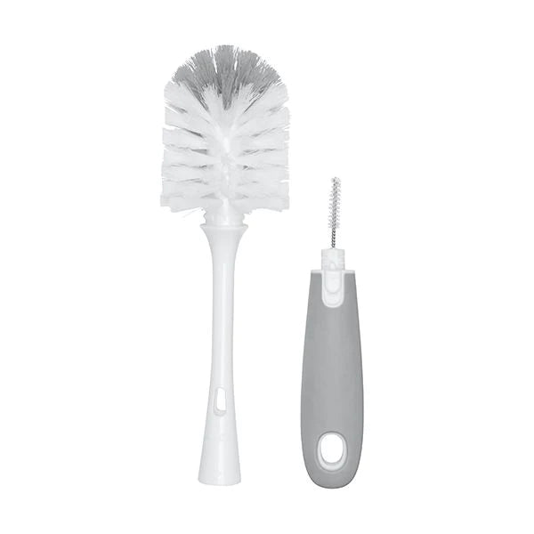 OXO Tot Bottle Brush with Detail Cleaner & Stand - Grey