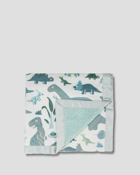 Weegoamigo Sherpa + Mink Blanket - Roar-y McIlroy  Dinosaur
