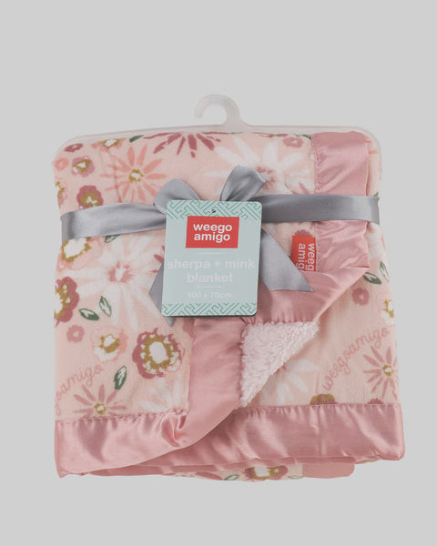 Weegoamigo Sherpa + Mink Blanket - Anne  Hopaway Bunny