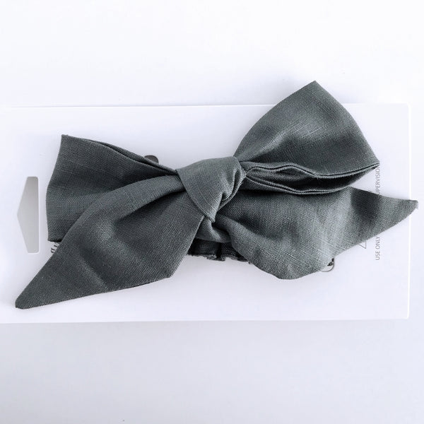 Snuggle Hunny Linen Bow Headband Wrap