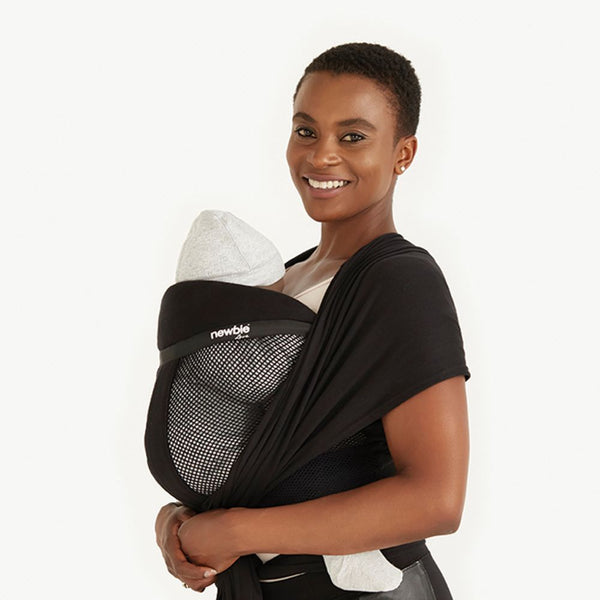 Hugabub Newbie Love Wrap - Premium Mesh Black