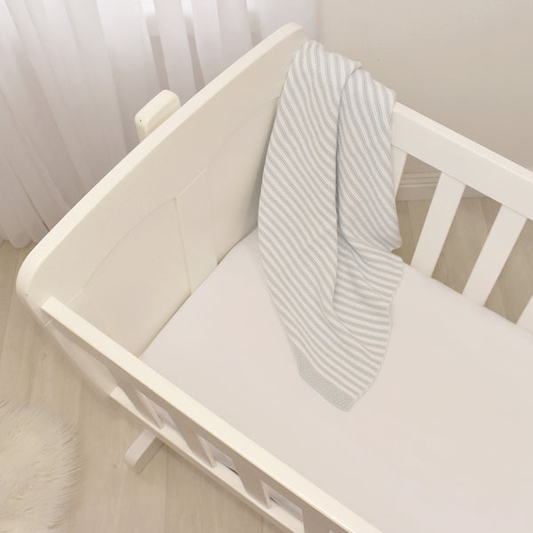 Living Textiles 2-pack Jersey Bassinet Fitted Sheet - White