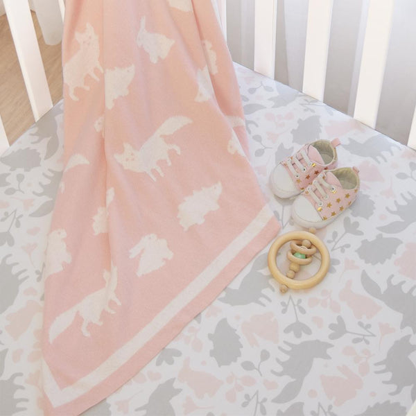Lolli Living Forest Friends Pram Knitted Blanket