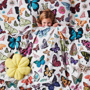 Kip & Co Butterfly Garden Cotton Fitted Sheet - Bassinet