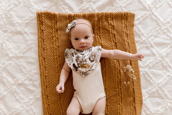 Luna's Treasures Knit Blanket - Caramel