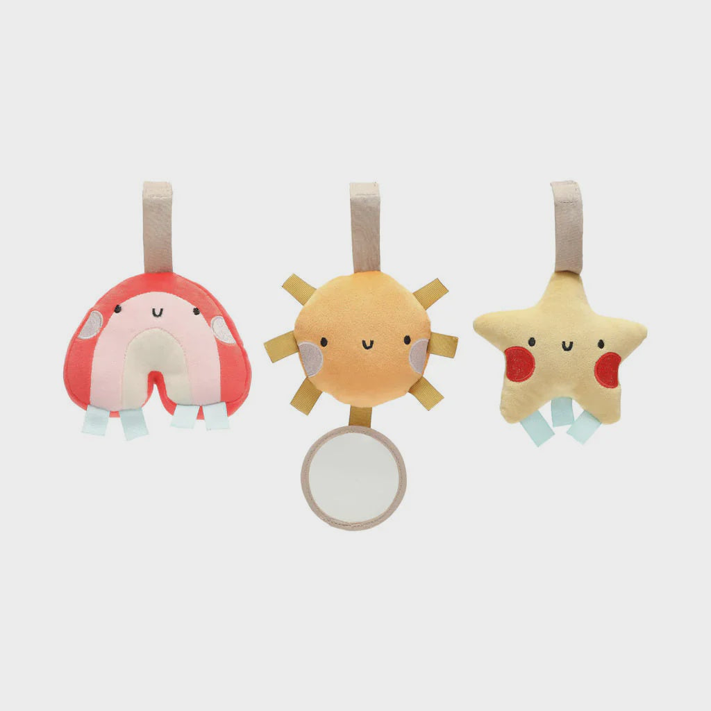 Pearhead Stroller Toy Set of 3 Rainbow