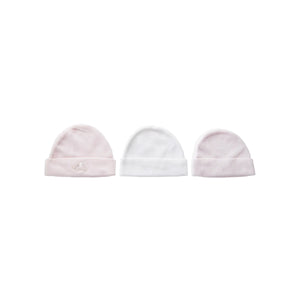 Playette Preemie & Small Newborn Caps 3pk - Pink