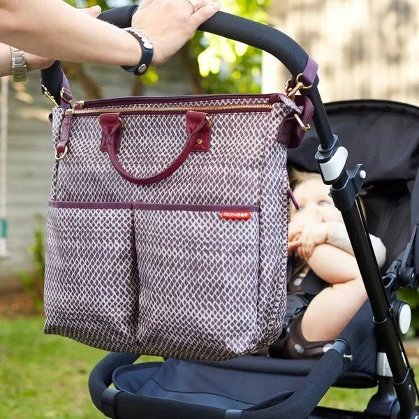 Skip Hop Duo Special Edition Diaper Bag - Plum Sketch