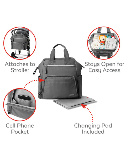 Skip Hop Main Frame Wide Open Backpack - Charcoal