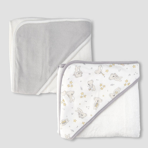 The Little Linen Co Hooded Towels 2pk - Cheeky Koala