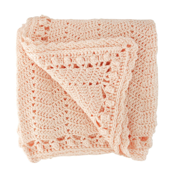 OB Designs Crochet Baby Blanket - Peach