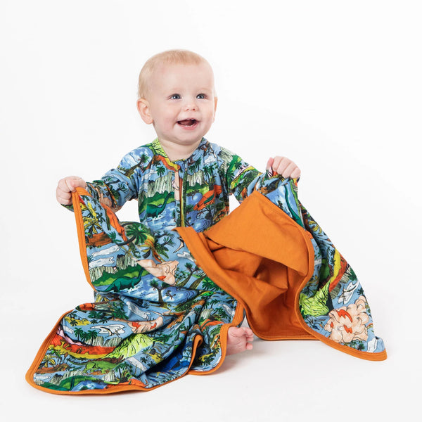 Kip & Co Jurassic Organic Snuggle Blanket