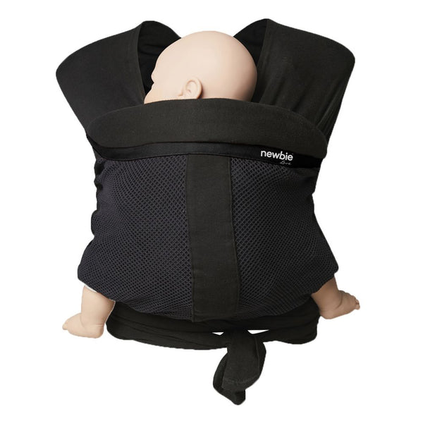 Hugabub Newbie Love Wrap - Premium Mesh Black