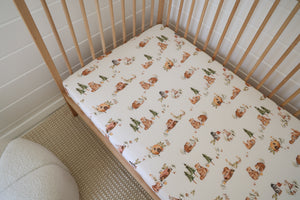 Snuggle Hunny Organic Fitted Cot Sheet - Bears