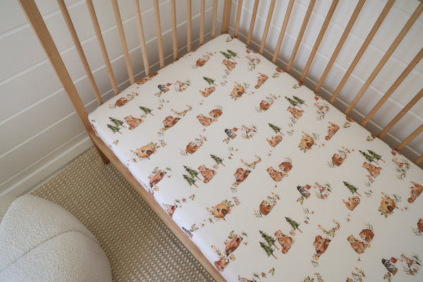 Snuggle Hunny Organic Fitted Cot Sheet - Bears