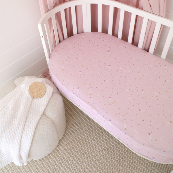 Snuggle Hunny Organic Fitted Cot Sheet - Twinkle