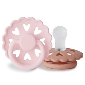 FRIGG Fairytale Pacifier 2 Pack Silicone - White Lilac/Pretty in Peach