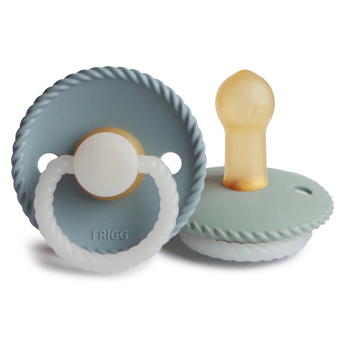 FRIGG Night Pacifier 2 Pack Latex Rope - Size One | Baby Junction