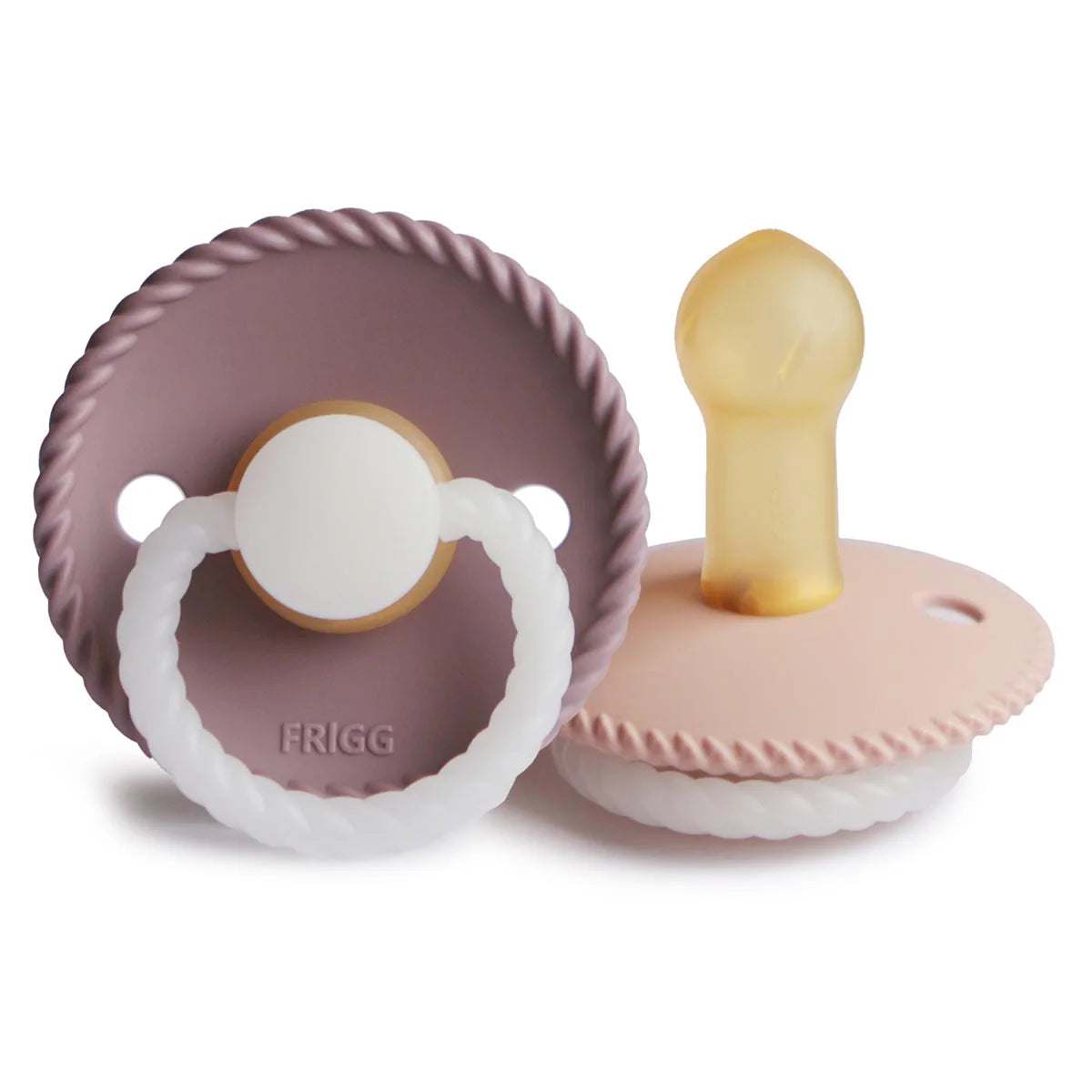 FRIGG Night Pacifier 2 Pack Latex Rope - Size One | Baby Junction