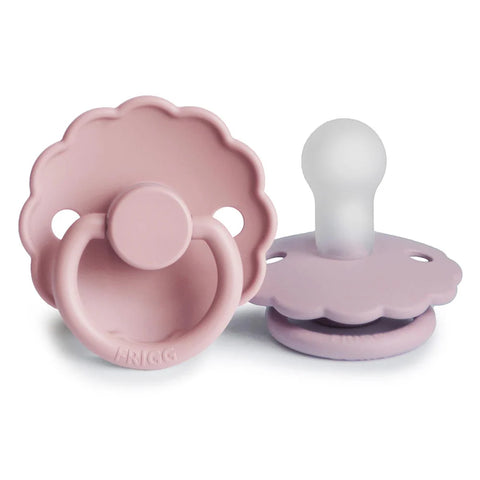 FRIGG Daisy Pacifier 2 Pack Silicone - Baby Pink/Soft Lilac