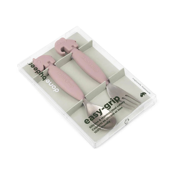 Done by Deer Easy-Grip Spoon 2 Piece Set - Powder