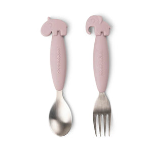 Done by Deer Easy-Grip Spoon 2 Piece Set - Powder