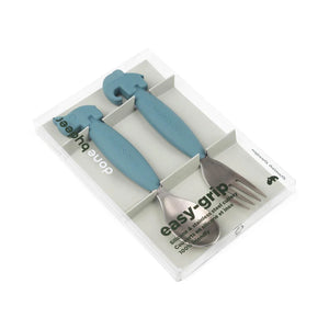 Done by Deer Easy-Grip Spoon 2 Piece Set - Blue