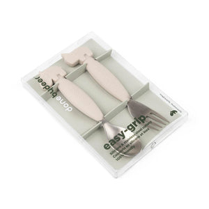 Done by Deer Easy-Grip Spoon 2 Piece Set - Sand