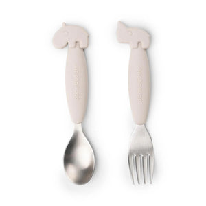 Done by Deer Easy-Grip Spoon 2 Piece Set - Sand