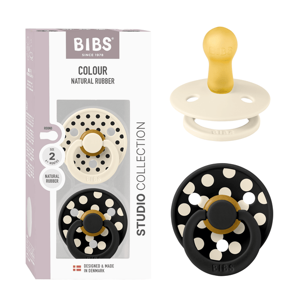 BIBS Studio Polka Size 2 - Ivory/Black