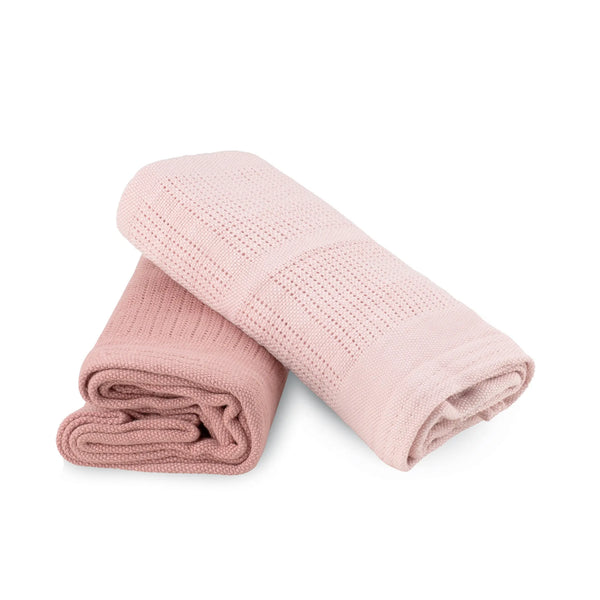 Little Bamboo Baby Cellular Blanket 2Pk - Dusty Rose