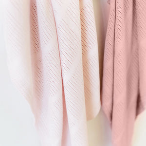 Little Bamboo Baby Cellular Blanket 2Pk - Dusty Rose
