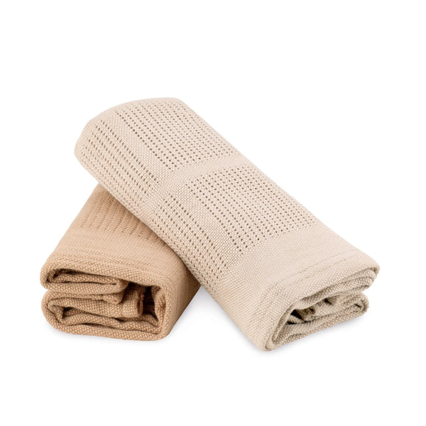 Little Bamboo Baby Cellular Blanket 2Pk - Ice Coffee