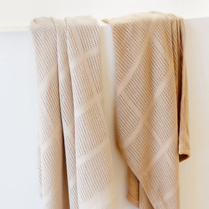 Little Bamboo Baby Cellular Blanket 2Pk - Ice Coffee