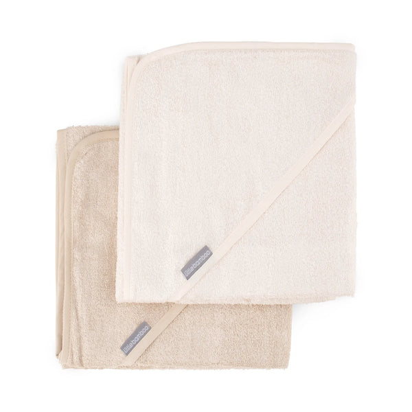 Little Bamboo Baby Hooded Towels 2PK - Iced Coffee
