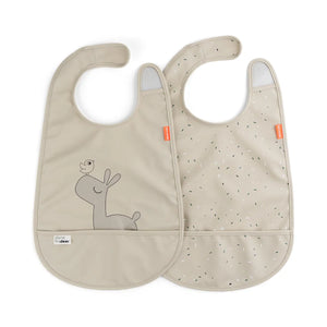 Done by Deer Velcro Bibs 2 Pack - Lalee Sand