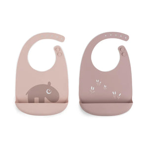 Done by Deer Silicone Bib 2 Pack - Ozzo Powder